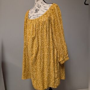 Treasure & bond 100% cotton xl dress Off Shoulder Mustard Yellow
